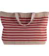 KI0228 Kimood Large Juco Bag Natural / Red colour image